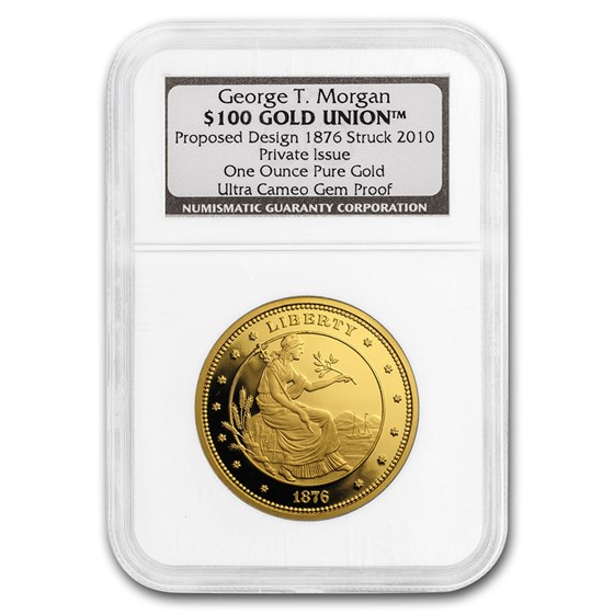 1 oz Gold Round - $100 George T. Morgan Gold Union (Proof) 1 oz Gold Round - $100 George T. Morgan Gold Union (Proof)